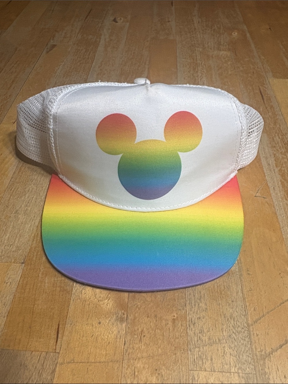 Disney White Mickey Mouse Mesh Hat